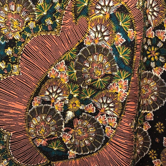 Point-Sur high low satin crepe paisley dress - Picture 3 of 6